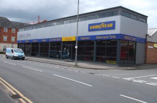 Stafford Tyres Building Signs
